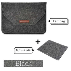Wool Felt Laptop Bags Sleeve Cover 11" 13 15.6 inch For Macbook Air Pro Case For Notebook With Mousepad Or Power Mini-Pack Gift