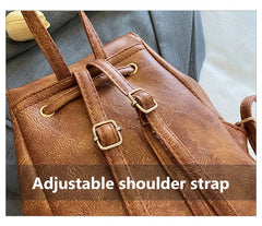 Fashion PU Leather Backpack for Women – Vintage Travel & School Bag