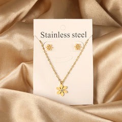2PCS Stainless Steel Love Heart Pendant Necklaces – No Fade Jewelry Shipping Gold Color