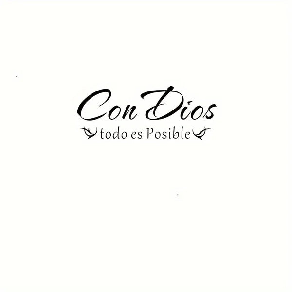 With God All Things Are Possible Spanish Faith Car Stickers Waterproof Windshield Window Trunk Vinyl Auto Decals Decoration