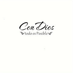 With God All Things Are Possible Spanish Faith Car Stickers Waterproof Windshield Window Trunk Vinyl Auto Decals Decoration