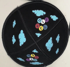 PRINTED SUEDE LEATHER KIPPAH JEWISH KIPPAH LEATHER YARMULKE KIPPAH