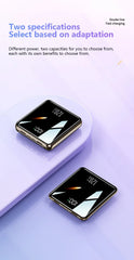 New 500000mAh Mini Power Bank Built-in 4 Cables Large Capacity Super Fast Charging External Battery for IPhone Samsung