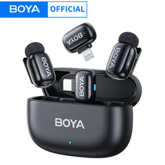 BOYA BOYA Mini Wireless Lavalier Lapel Microphone for iPhone iPad Android Type-C Phone Live Broadcast Audio Video Recording Vlog