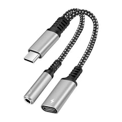 NNBILI 2in1 1in1 USB Type C to 3.5mm Headphone Audio Aux jack Adapter PD 60W Fast Charging Cable for iPhone 15 Samsung Xiaomi