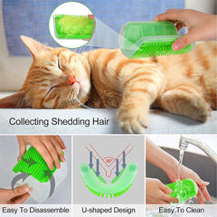 Massage Pet Cat Brush Corner Scrape Hair Removal Beauty Clean Corner Brush Removable Scratcher Comb for Kitten Cat Pet Shop, Pet Accessories