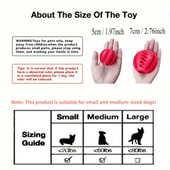 Dog Toy Ball, Nontoxic Bite Resistant Toy Ball for Pet Dogs Puppy Cat, Dog Pet Food Treat Feeder Chew Tooth Cleaning Ball Pet Shop