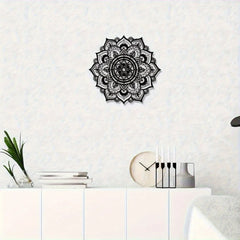 Bohemian Mandala Metal Wall Art - Lotus Flower Design, Zen Home Decor, Easy to Hang for Living Room, Yoga Studio, Meditation Roo