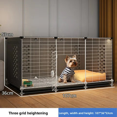 Pet Shop Small Medium Dog Cage for Teddy Bichon Pet House with Sleeping Area One Room One Toilet Design for Puppies Removable Tray Kennel