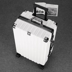 2024 New High-End Aluminum Frame Luggage Bag Thickened Travel Suitcase for Men And Women Students Large Capacity Password Box