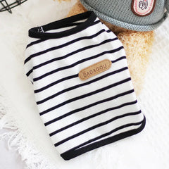 Striped Puppy Sleeveless Vest Spring Summer Pet Clothes for Small Dogs Pomeranian Chihuahua Pullovers Kitten T-shirts Outfits Pet Shop Pet Clothing