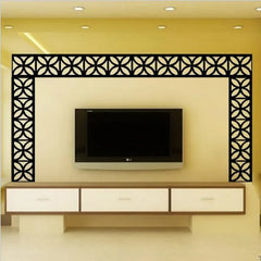 3D 5/10CM Square Self Adhesive Waist Line Mirror Wall Art Stickers for Living Room Ceiling Edge Strip Corner Line Wall Decor