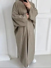 Similar Cotton Linen Batwing Kimono Abaya Dubai Islam Muslim Dress For Women Kebaya Kaftan Robe Musulmane Caftan Marocain Femme
