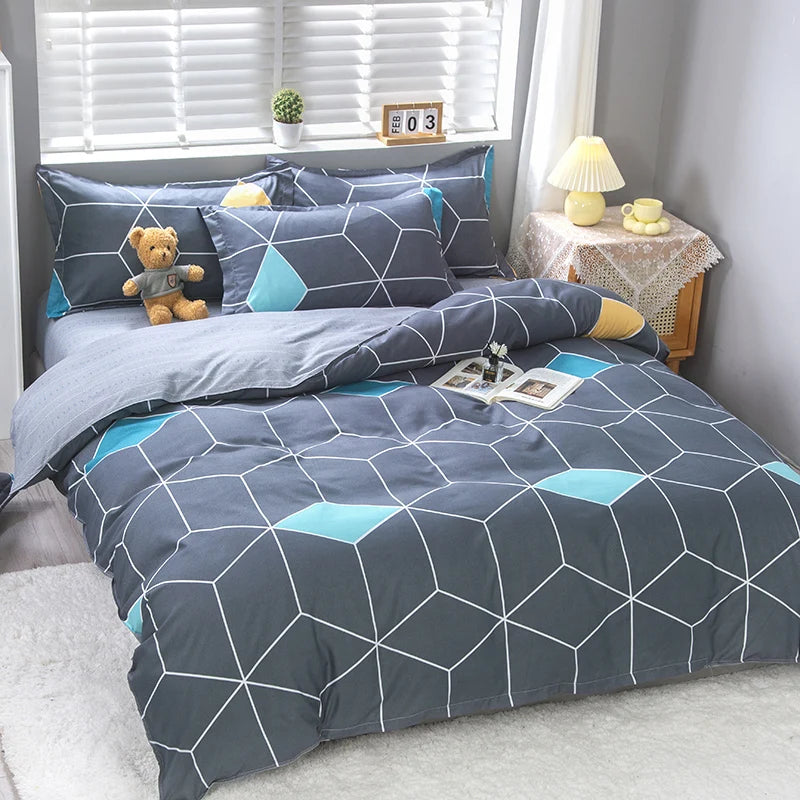 Fall Simple plaid Style Duvet Cover 220x240 Quilt Cover 1PCS Comforter Covers for double twin queen king bed size Plaid bedding