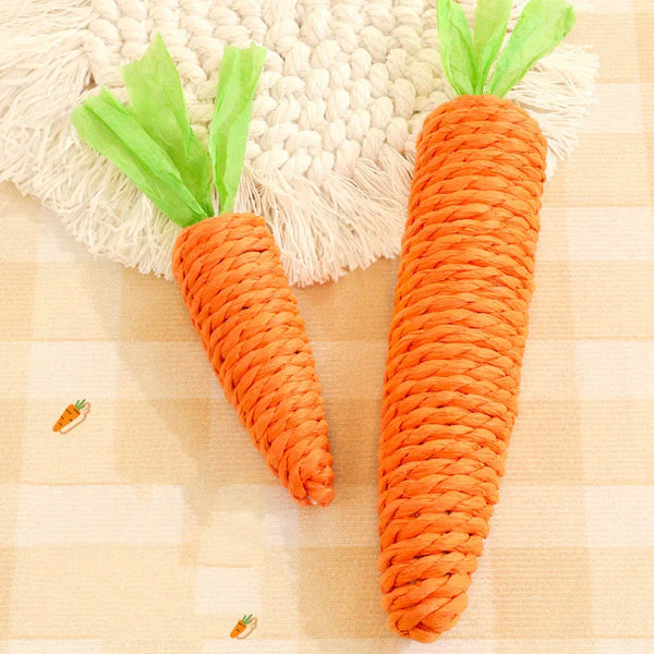 Cat Toy Carrot Pet Products Bite Resistant Paper Rope Scratcher Clean Teeth Interactive Play Cat Carrot Chew Toy for Cat