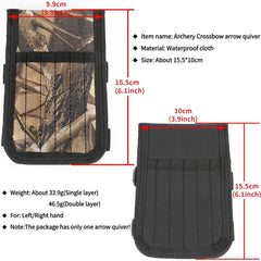 Archery Crossbow Arrow Bag Protector Single/Double Layer 6/12 Holes Hand-held Short Arrows Quiver for Outdoor Hunting Shooting