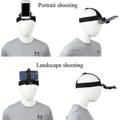 Head-Mounted Smartphone Holder First-Person View Video Outdoor Live Bracket For GoPro 10 9 8 7 6 5 4 DJI Action 2 For IPhone 16