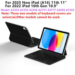 Magic Keyboard for iPad A16 2025 11th 11" Magnetic Case for iPad 10 10th 11th Generation Floating Stand Multi-Touch Keyboard