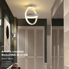 Modern 2-Ring LED Ceiling Light – Creative Indoor Fixture Lamps and Lights Home Decor