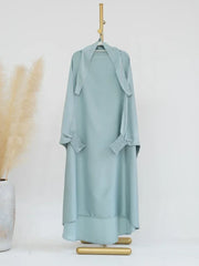 Ramadan Muslim Dress Girls Kids Prayer Garment Hijab Dress Child Hooded Abaya Full Cover Niqab Islam Dubai Eid Robe 2026 Jilbab