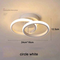 Modern 2-Ring LED Ceiling Light – Creative Indoor Fixture Lamps and Lights Home Decor