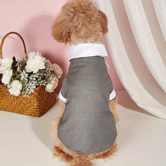 Pet Shirt Small Dog Clothes Wedding Formal Suit With Bow Tie Costume Pet Shop
 Pet Clothing