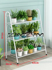 3-Tier Iron Plant Stand – Indoor Balcony Flower Pot Rack Home Decor