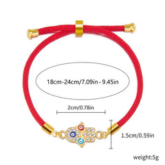 Turkish Evil Eye Bracelets For Women Men Handmade Braided Black Red Rope Lucky Bracelet Fashion Couple Friendship Jewelry Gifts