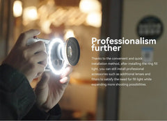Fotorgear Mini Selfie Ring Light Magnetic Phone Fill Light for iPhone Xiaomi 14 Ultra for Live Photography Selfies