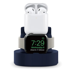 New Upgraded 2-in-1 Silicone Stand for Apple Watch iphone for Airpods Charging Base for iwatch Night Dock for IPhone14 15Pro Max