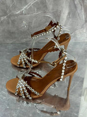 rhinediamond Round Toe Thin With Thin Sole Spring New Women's Shoes Sandals Sexy Elegant Ladies Wedding Party Heels