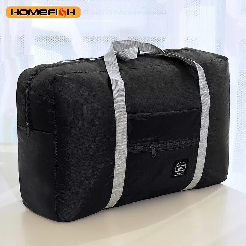 HOMEFISH Foldable Travel Duffel Bag for Airlines Carry on Bag for Women Lightweight Large Capacity Sports Weekend Trip Overnigh