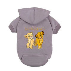 Lion King Dog Hoodie - Cute Simba Nala Puppy Sweater for Small Breed Dogs - Blue Fleece Pet Clothes Outfit