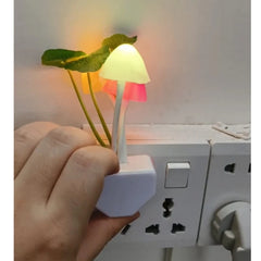 Novelty Mushroom Fungus Night Light EU & US Plug Light Sensor 220V 3 LED Colorful Mushroom Lamp Led Night Lights Home Decor