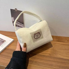 HomefishCosmetic Bags for Plush Cute Handbag Summer Fashion Soft Comfortable Large Capacity Trendy Handbag for Women With Handle