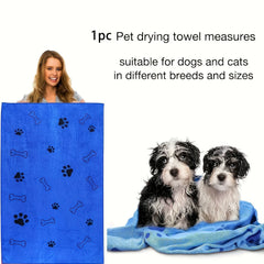 Quick-Dry Microfiber Dog Towel – Absorbent Pet Bath Cloth Pet Shop
