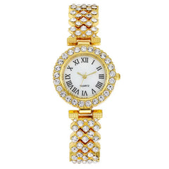 Luxury Women’s Diamond Steel Band Watch & Bracelet Set