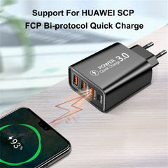 USB Type C Charger 60W PD Fast Charging Phone Charger QC3.0 Wall Power Adapter Travel Charger for iPhone Xiaomi Samsung Huawei