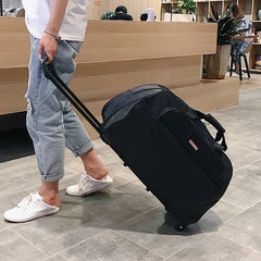Large Capacity Travel Bag Luggage Carry-On Lightweight Short Trip Bag Handheld Suitcase for Men And Women Oxford Cloth Pure C...