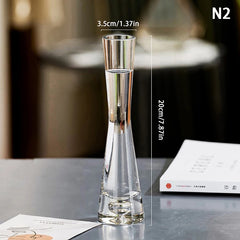 Transparent Glass Flower Vase Small Vase Hydroponics Flower Terrarium Luxury Room Table Home Decor Wedding Decoration