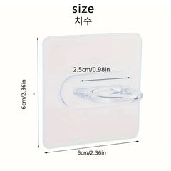 10pcs Multifunctional Wall-Mounted Round Hooks Free Punching Seamless Paste Storage Rack Kitchen Bathroom Household Ring Hange