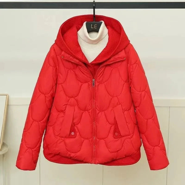 Korean Style Women’s Cropped Puffer Coat – Winter Casual Jacket