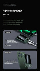 Lenovo 2026 200000mAh Magnetic Wireless Power Bank Portable Fast Charger For Magsafe Auxiliary Battery For iphone Huawei Samsung