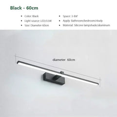 Modern LED Vanity Mirror Wall Light for Bathroom Makeup Mirror Headlamp Indoor Lighting Fixture Sconce Decor