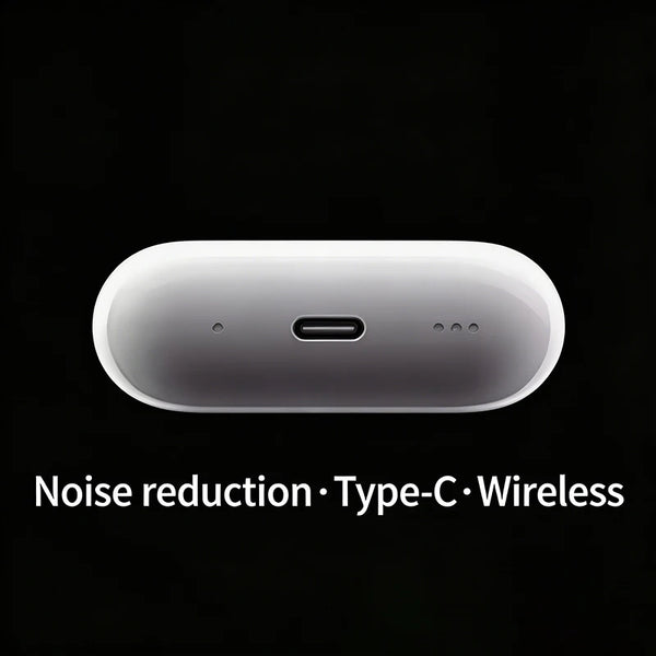 AT2-Wireless headphones with noise cancellation, in-ear type, equipped with a charging case, high-fidelity stereo sound.