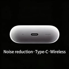 AT2-Wireless headphones with noise cancellation, in-ear type, equipped with a charging case, high-fidelity stereo sound.