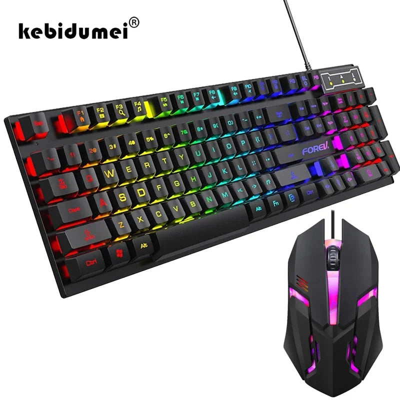 Backlit Mechanical Gaming Keyboard & Mouse Set – Wired
