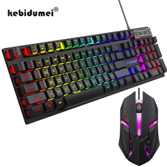 Backlit Mechanical Gaming Keyboard & Mouse Set – Wired