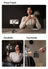 Ulanzi MA60 Foldable Magnetic Phone Tripod 0.8cm Ultra-Slim Dual-Sided Magnet Phone Tripod for Desktop Stand Livestreaming Vlog