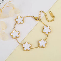 Stainless Steel Adjustable Clover Bracelet – Classic Party Gift